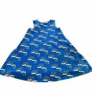 Hanna Andersson Blue Rainbow Theme Dress 150cm